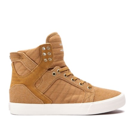 Supra Skytop Mens High Tops Shoes Brown UK 18TBF